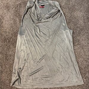 Ann Taylor silver Draped Tank Top